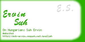 ervin suh business card